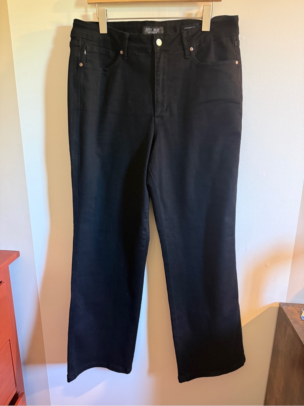 Judy Blue 18W Black Stretch Straight Leg Jeans Plus Size High Rise Denim